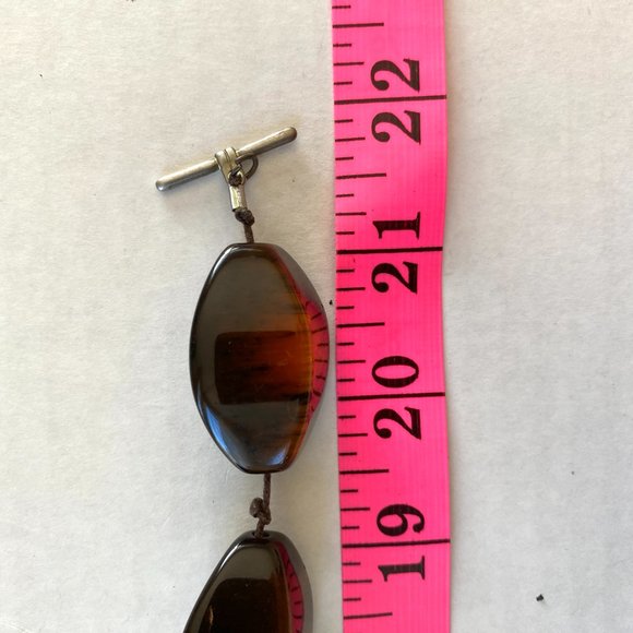 Banana Republic Chunky Dark Brown Beaded Statement Necklace - Picture 12 of 14